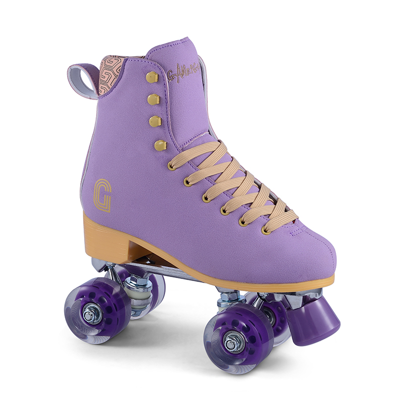 Suede kůže PU High End Ženy Quad Roller Skate